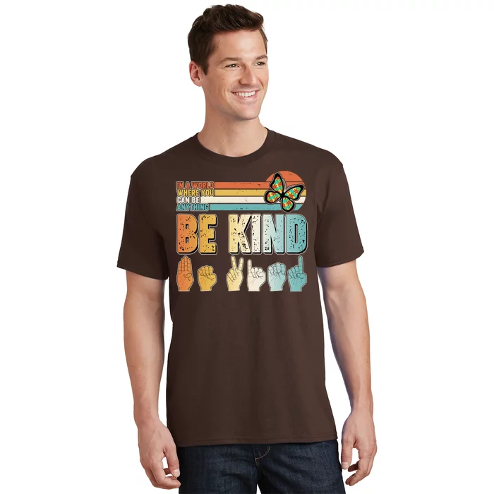 Vintage Be Kind Sign Langage T-Shirt