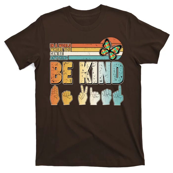 Vintage Be Kind Sign Langage T-Shirt