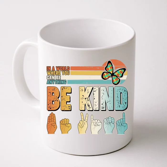 Vintage Be Kind Sign Langage Front & Back Coffee Mug