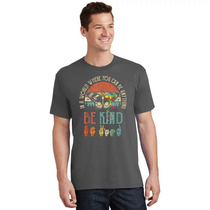 Vintage Be Kind Kindness For Women Autism Awareness Gift T-Shirt