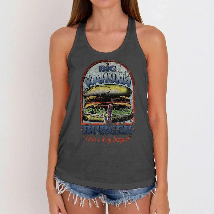 Vintage Big Kahuna Burger Thats A Tasty Burger Food Lover Women's Knotted Racerback Tank