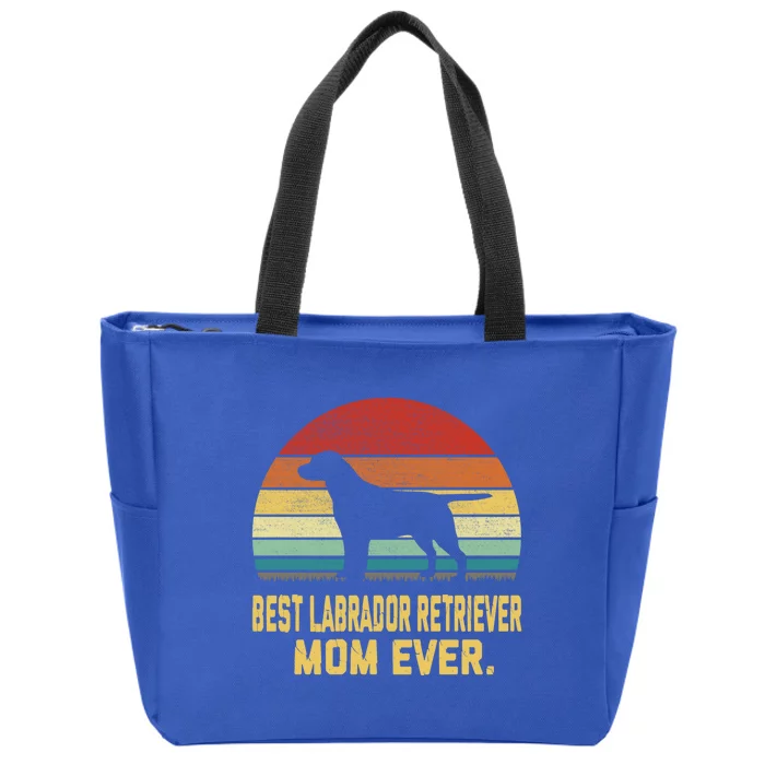 Vintage Best Labrador Retriever Mom Ever Gift Zip Tote Bag