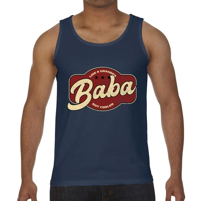 Vintage Baba Like A Grandpa But Cooler Gift Baba Arabic Gift Comfort Colors® Tank Top