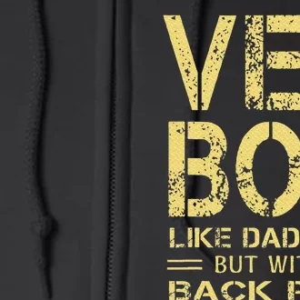 Vet Bod Like Dad Bod But With Back Pain Sarcastic Veterans Full Zip Hoodie