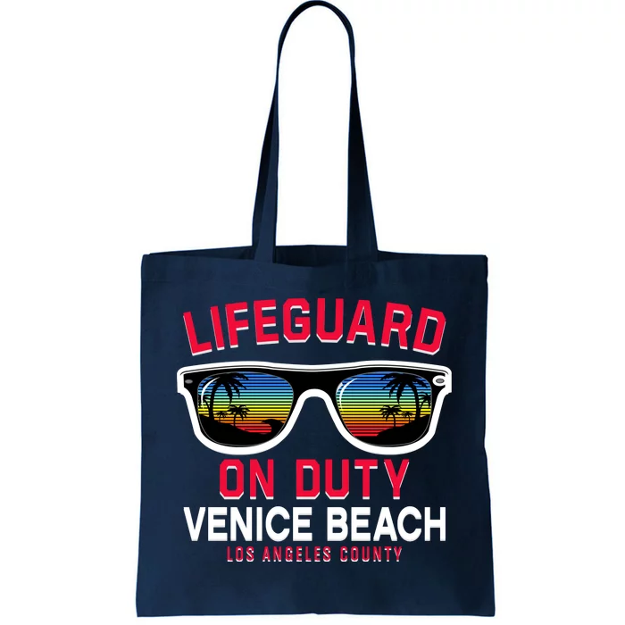 Venice Beach Los Angeles County Lifeguard On Duty Tote Bag