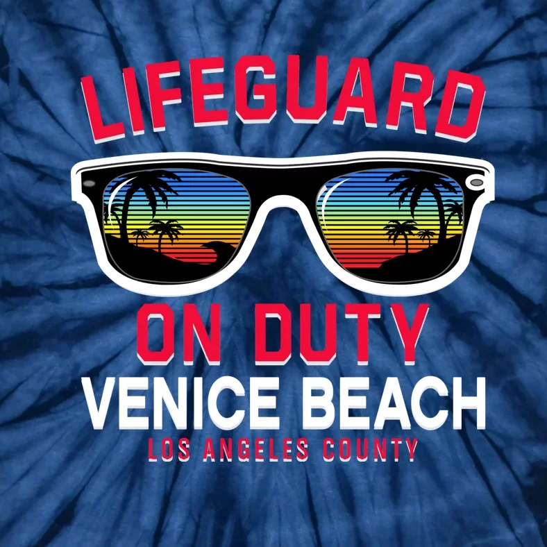 Venice Beach Los Angeles County Lifeguard On Duty Tie-Dye T-Shirt