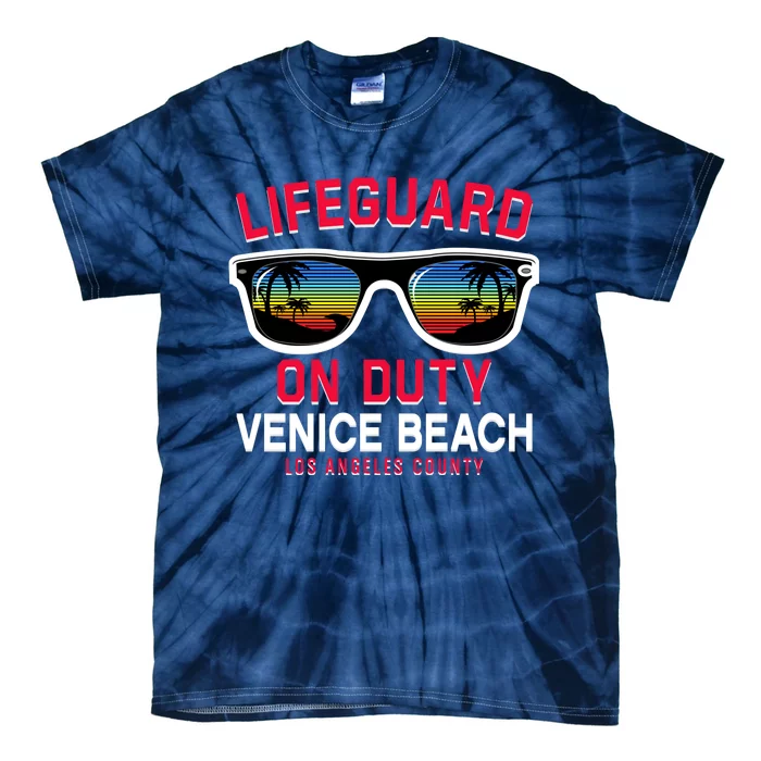 Venice Beach Los Angeles County Lifeguard On Duty Tie-Dye T-Shirt