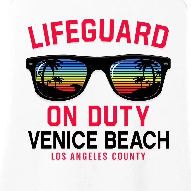 Venice Beach Los Angeles County Lifeguard On Duty Ladies Essential Tank