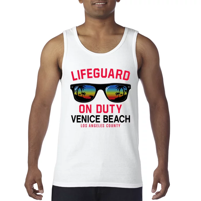 Venice Beach Los Angeles County Lifeguard On Duty Tank Top