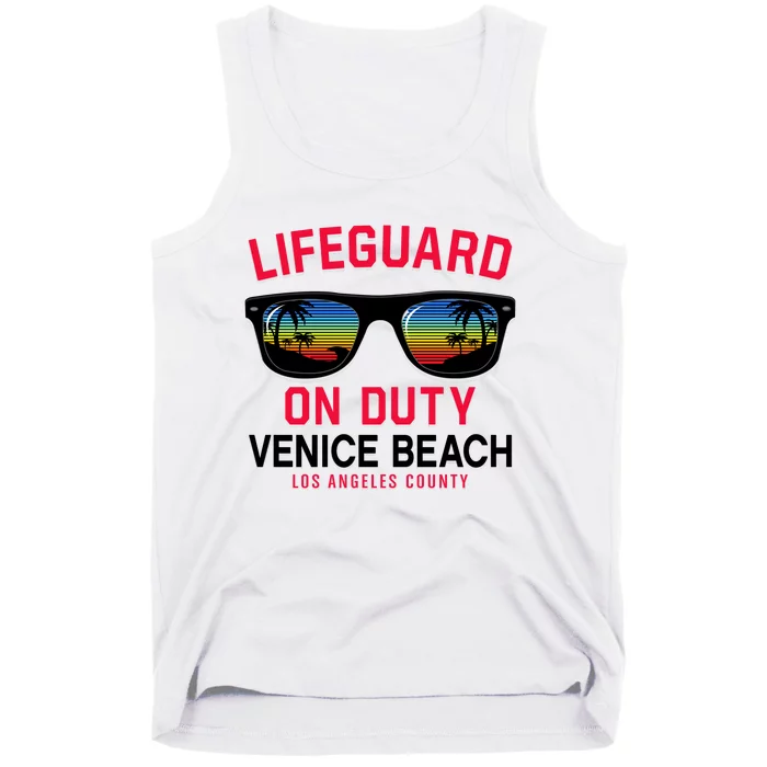 Venice Beach Los Angeles County Lifeguard On Duty Tank Top