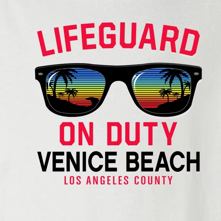 Venice Beach Los Angeles County Lifeguard On Duty Toddler Long Sleeve Shirt