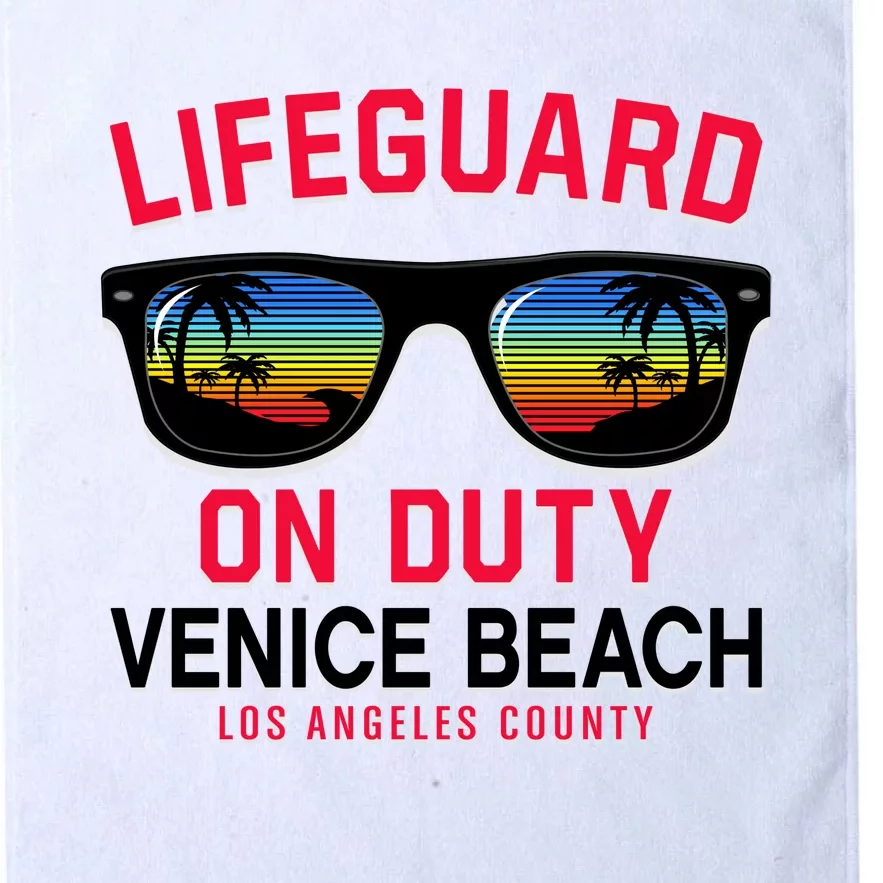 Venice Beach Los Angeles County Lifeguard On Duty Platinum Collection Golf Towel