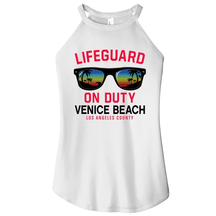 Venice Beach Los Angeles County Lifeguard On Duty Women’s Perfect Tri Rocker Tank