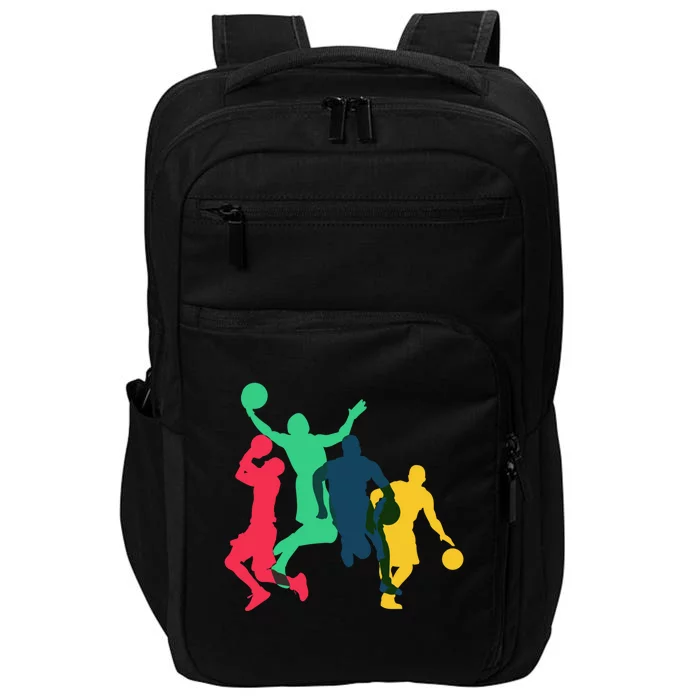 Vintage Basketball Lover Funny For Dad Mom Gift Impact Tech Backpack