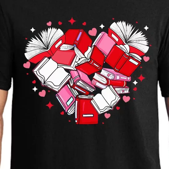 Valentine Book Lover Heart Shape Librarian Bookworm Costume Pajama Set