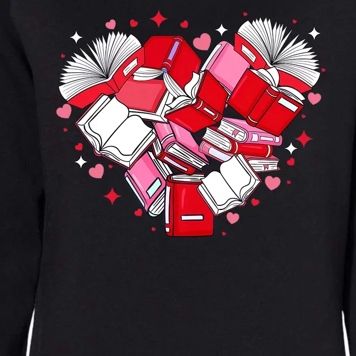 Valentine Book Lover Heart Shape Librarian Bookworm Costume Womens California Wash Sweatshirt