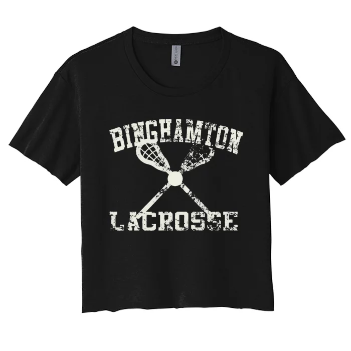 Vintage Binghamton Lacrosse Women's Crop Top Tee