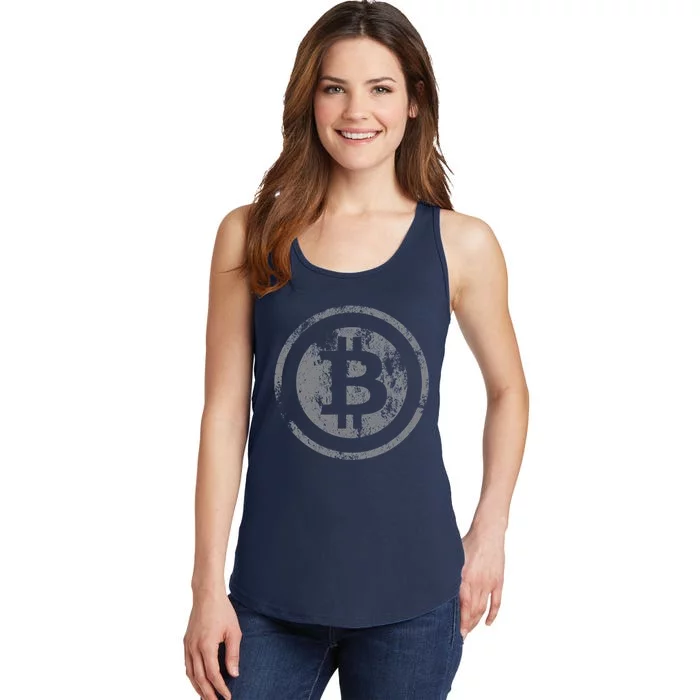 Vintage Bitcoin Logo Ladies Essential Tank