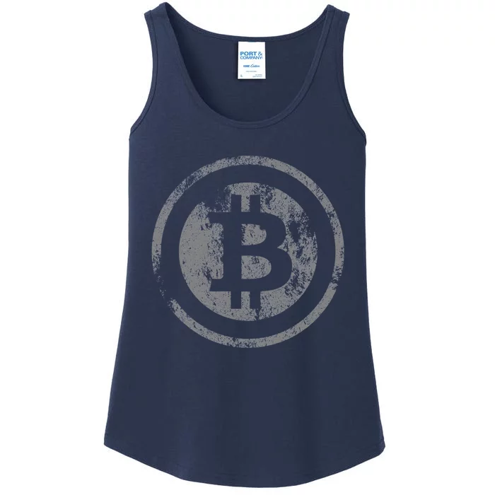 Vintage Bitcoin Logo Ladies Essential Tank