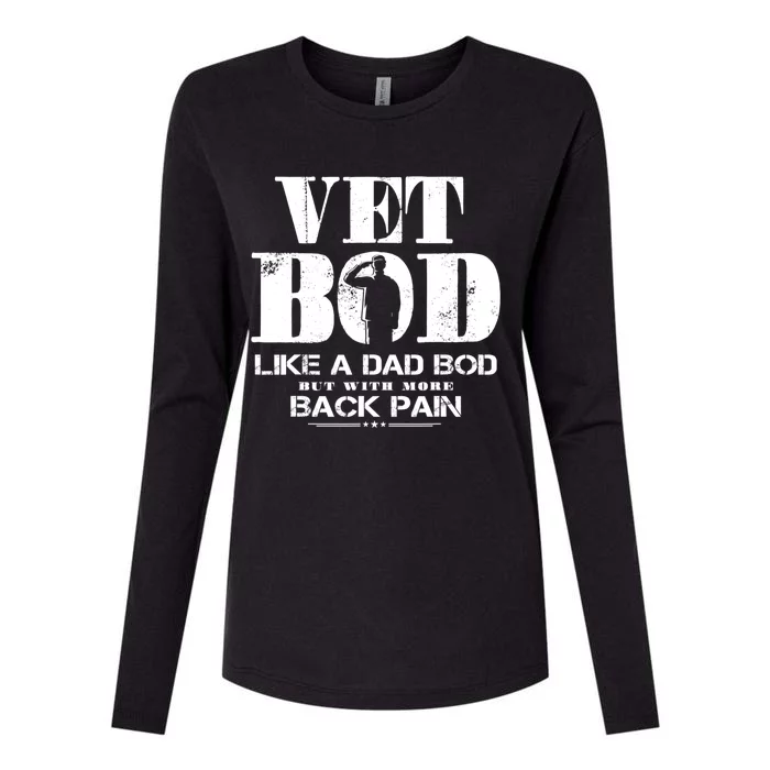 Vet Bod Like A Dad Bod But With More Back Pain Womens Cotton Relaxed Long Sleeve T-Shirt