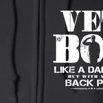 Vet Bod Like A Dad Bod But With More Back Pain Full Zip Hoodie