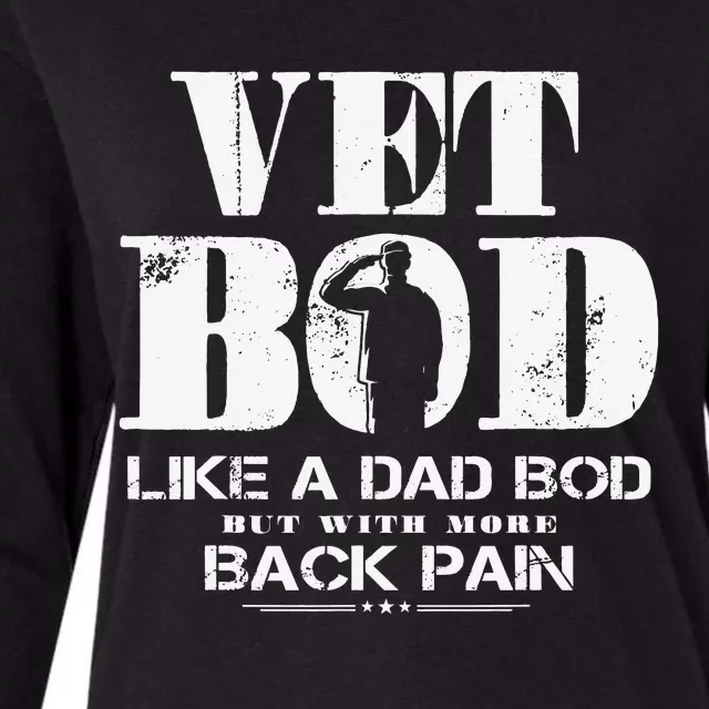 Vet Bod Like A Dad Bod But With More Back Pain Womens Cotton Relaxed Long Sleeve T-Shirt