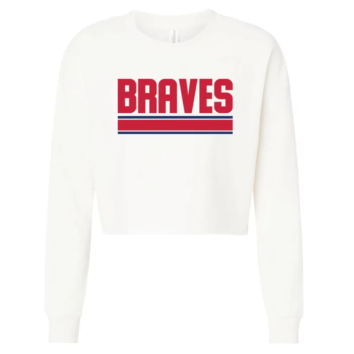 Vintage Baseball Logo Cropped Pullover Crew