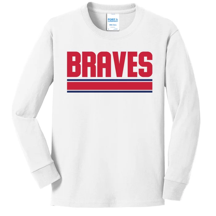 Vintage Baseball Logo Kids Long Sleeve Shirt