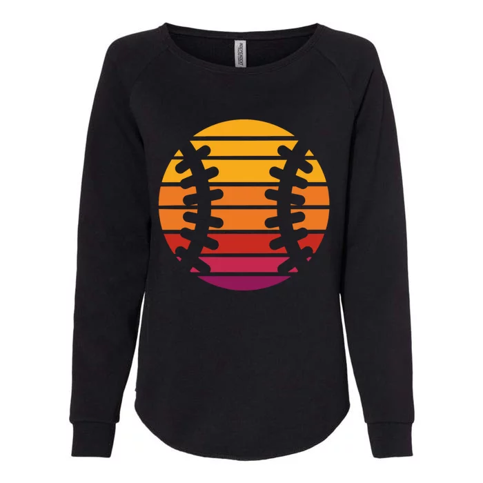 Vintage Baseball Lover Retro Sunset Ball Player Coach Gift Womens California Wash Sweatshirt