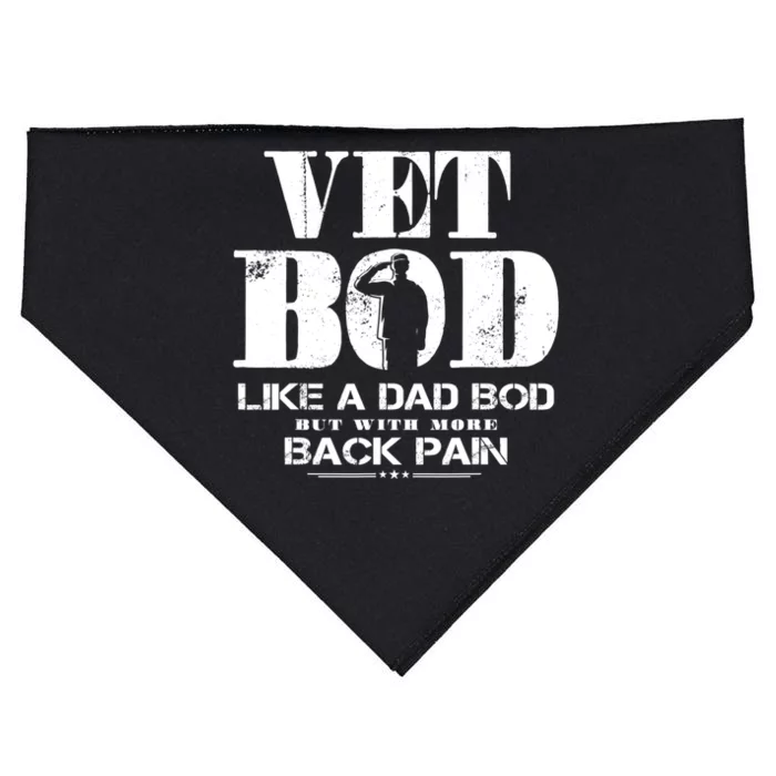 Vet Bod Like A Dad Bod But With More Back Pain USA-Made Doggie Bandana