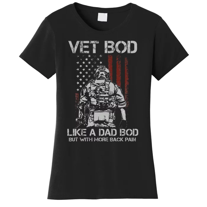 Vet Bod Like Dad Bod But More Back Pain Retro Vintage Women's T-Shirt