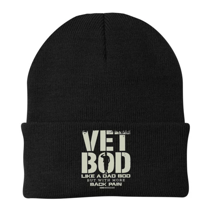 Vet Bod Like Dad Bod But With More Back Pain Knit Cap Winter Beanie