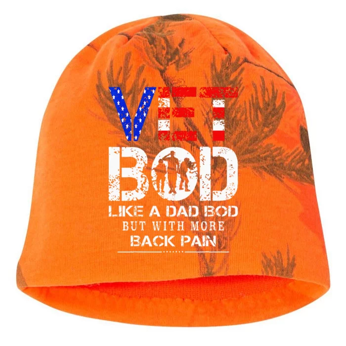 Vet Bod Like Dad Bod But With More Back Pain Veterans Day Kati - Camo Knit Beanie