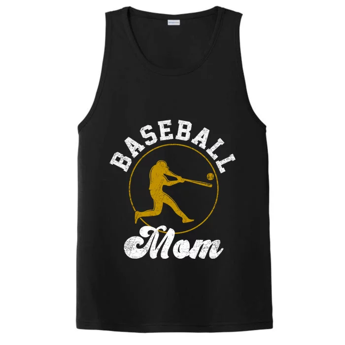 Vintage Baseball Mom Baseball Lover Fathers Day Great Gift Performance Tank