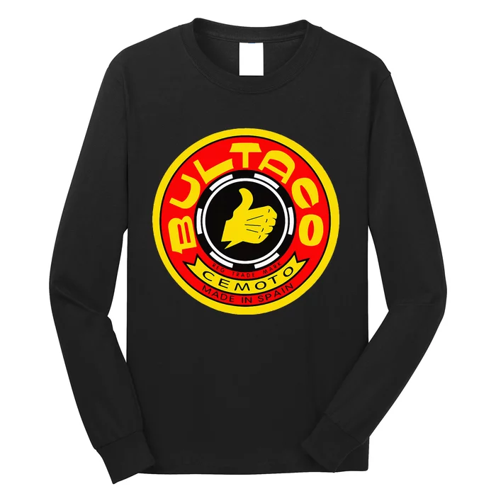 Vintage Bultaco Motorcycle Long Sleeve Shirt