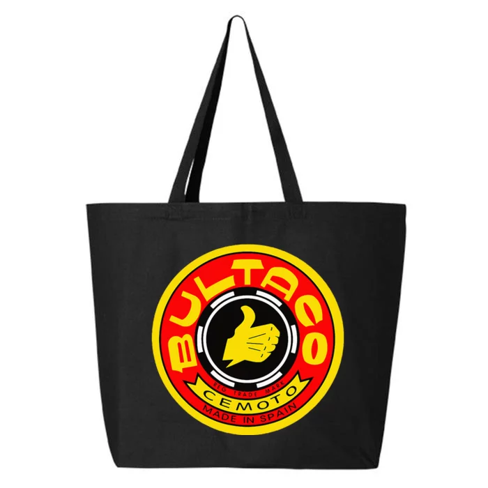 Vintage Bultaco Motorcycle 25L Jumbo Tote