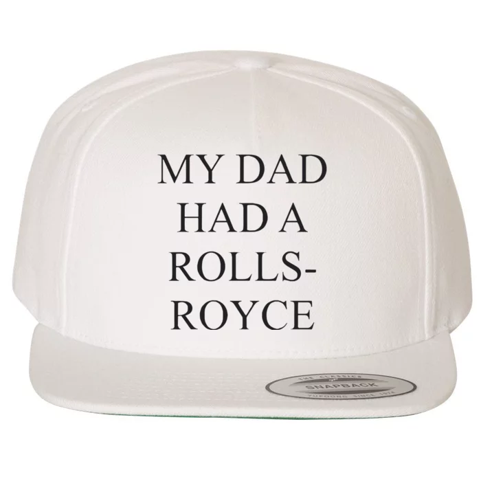 Victoria Beckham My Dad Had A Rolls Royce Wool Snapback Cap