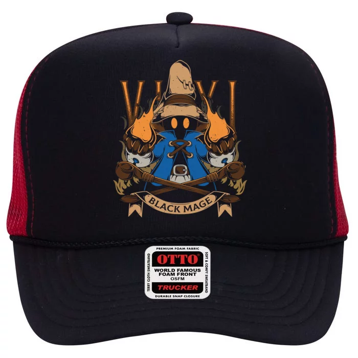 Vivi Black Mage High Crown Mesh Trucker Hat