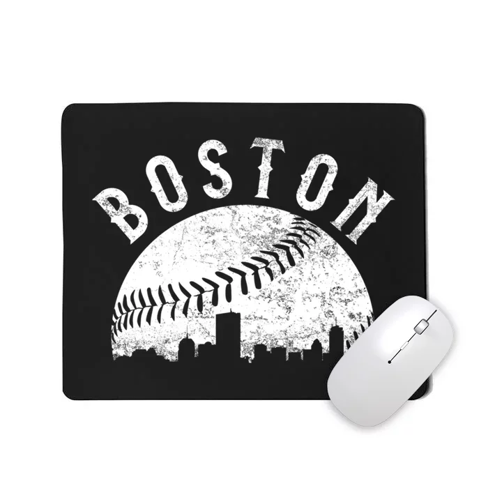 Vintage Boston Massachusetts Skyline Mousepad