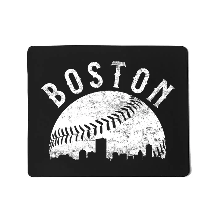 Vintage Boston Massachusetts Skyline Mousepad