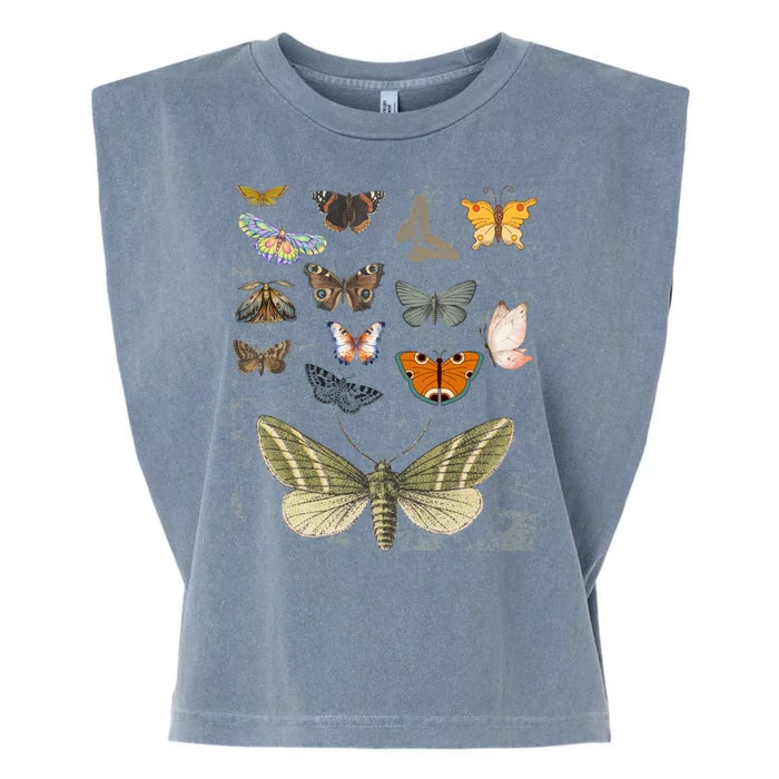 Vintage Butterfly Moth Aesthetic Garment-Dyed Women's Muscle Tee