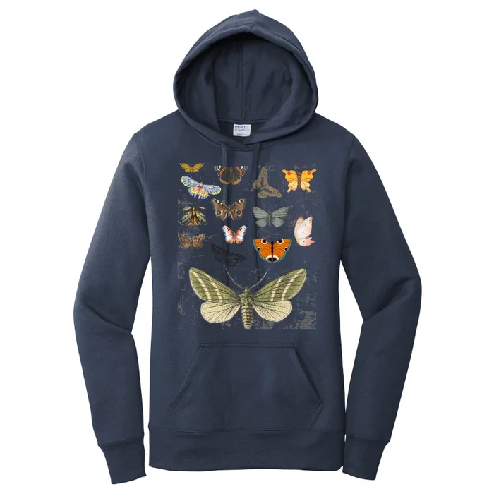 Vintage Butterfly Moth Aesthetic Women's Pullover Hoodie