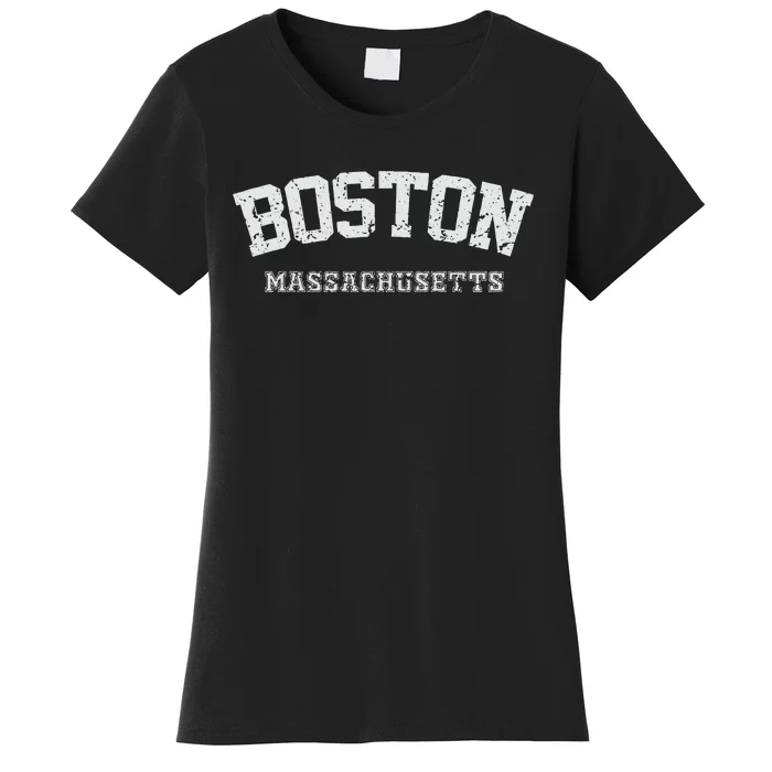 Vintage Boston Massachusetts Est 1630 Souvenir Gift Women's T-Shirt