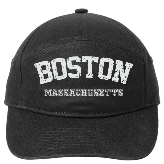 Vintage Boston Massachusetts Est 1630 Souvenir Gift 7-Panel Snapback Hat