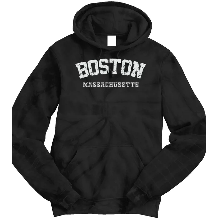 Vintage Boston Massachusetts Est 1630 Souvenir Gift Tie Dye Hoodie