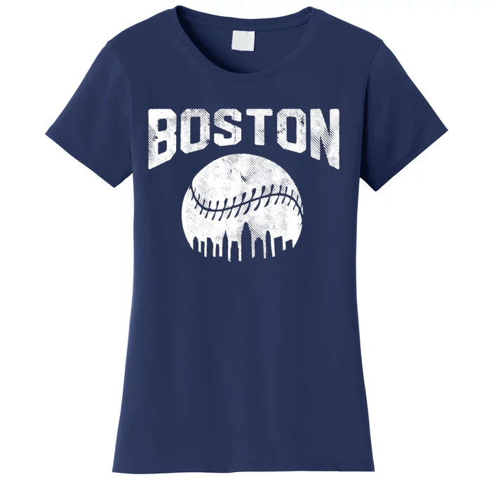 Vintage Boston Massachusetts State Athletic Style Baseball Women's T-Shirt