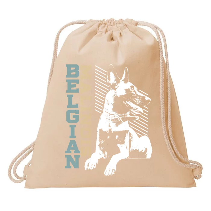 Vintage Belgian Malinois T Design Dog Lovers Gift Drawstring Bag