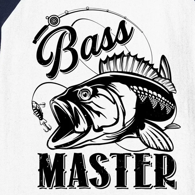 Vintage Bass Master Fishing Pro Baseball Sleeve Shirt