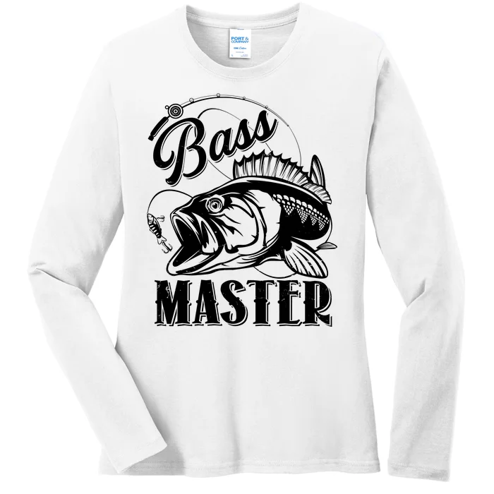 Vintage Bass Master Fishing Pro Ladies Long Sleeve Shirt