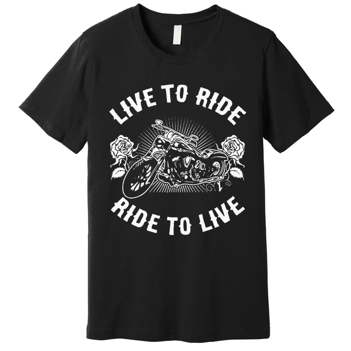 Vintage Biker Motorcycle Motocross Design Premium T-Shirt